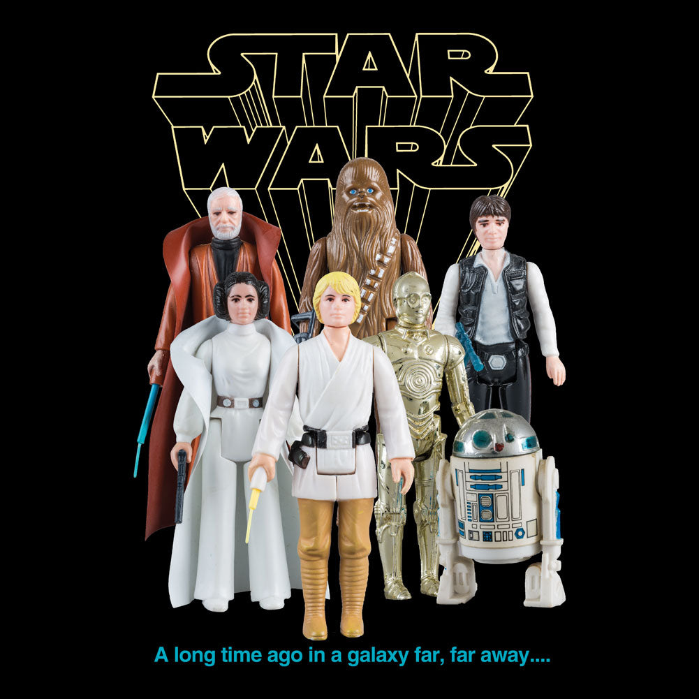 Star Wars Kenner Vintage Action Figures Good Guys T-Shirt Black
