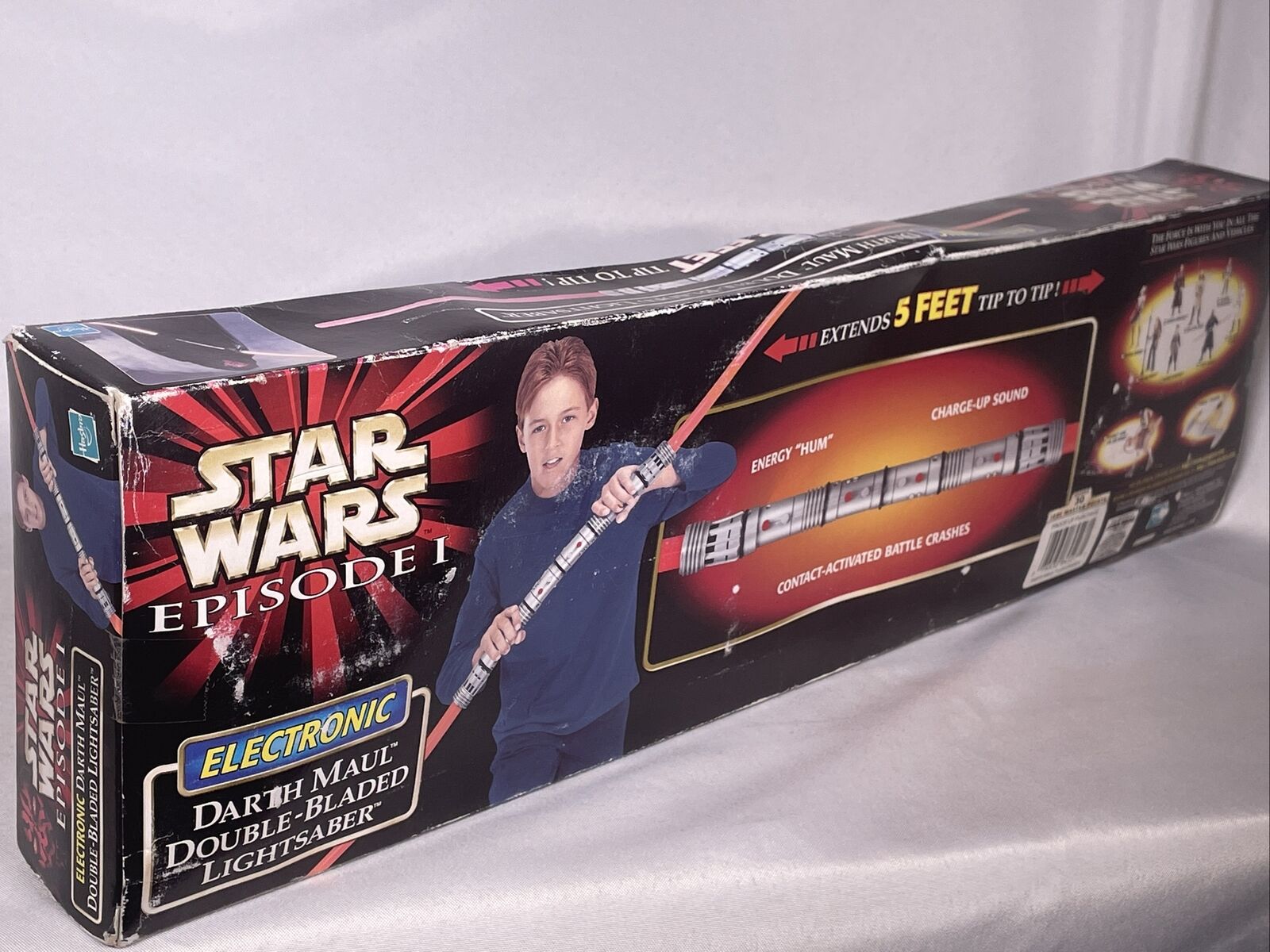 Star Wars Darth Maul Electronic Double Bladed Lightsaber Hasbro 1999