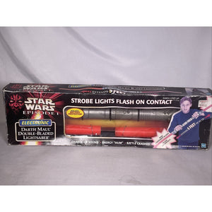 Star Wars Darth Maul Electronic Double Bladed Lightsaber Hasbro 1999