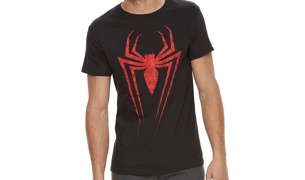 The Amazing Spider-Man Black Marvel Comics T-Shirt Graphic Tee Spiderman MCU Miles Morales Spiderverse