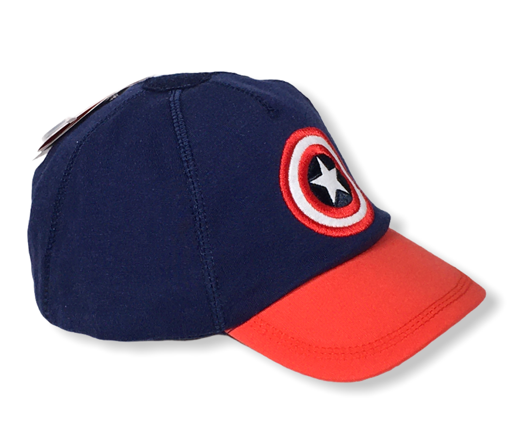 Marvel Captain America Navy Blue / Red Logo Shield Infant Hat 0-12 Months