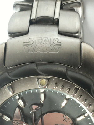 2002 Boba Fett Mandalorian FOSSIL Silver Watch STAR WARS Limited Edition